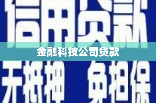河南金融科技公司贷款