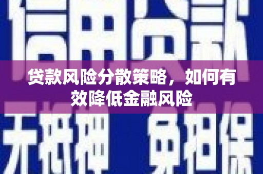 河南贷款风险分散策略，如何有效降低金融风险