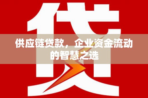 河南供应链贷款，企业资金流动的智慧之选