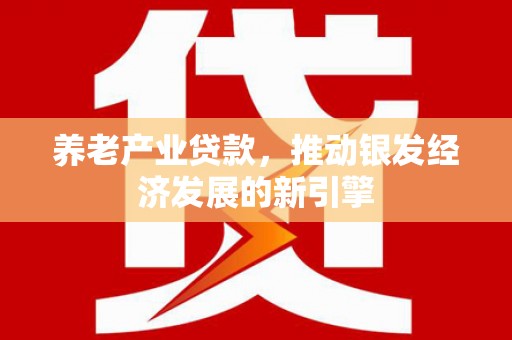 河南养老产业贷款，推动银发经济发展的新引擎