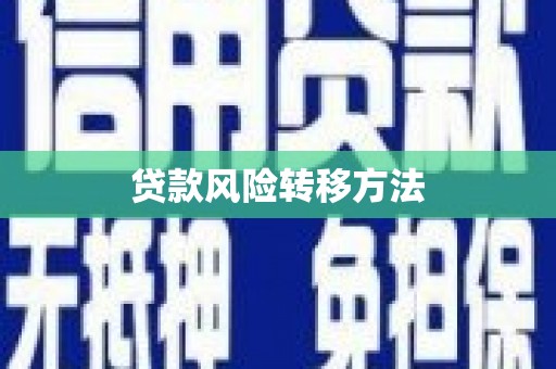 河南贷款风险转移方法