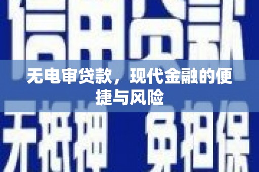 河南无电审贷款，现代金融的便捷与风险