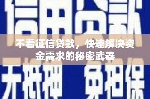 河南不看征信贷款，快速解决资金需求的秘密武器