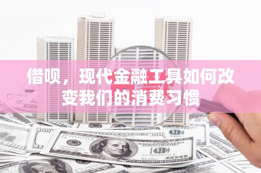 河南借呗，现代金融工具如何改变我们的消费习惯