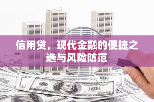 河南信用贷，现代金融的便捷之选与风险防范