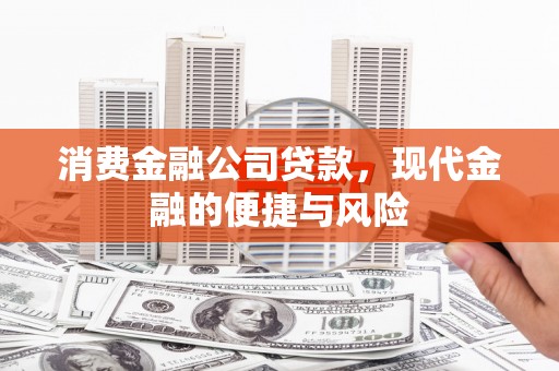河南消费金融公司贷款，现代金融的便捷与风险