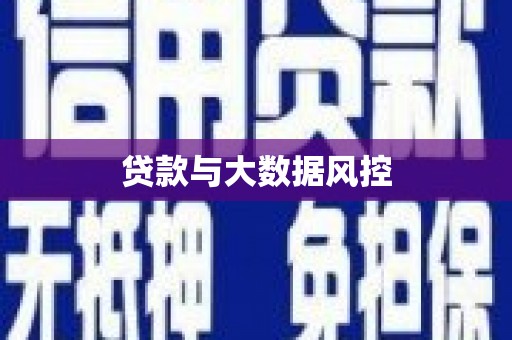河南贷款与大数据风控
